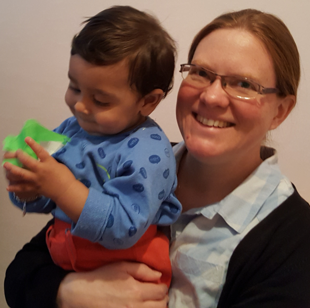 Suzie with child in maternity
